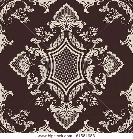 Vector damask seamless pattern element.