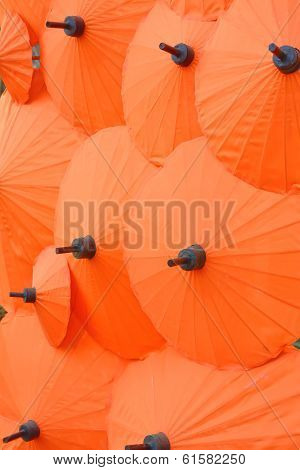 Thai Style Orange Umbrella