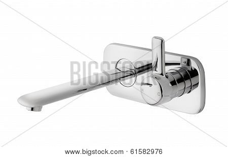 hot and cold water chrome faucet