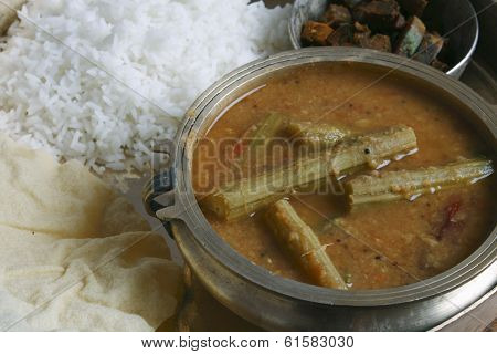 Drumstick Sambar - A lentil soup from Tamilnadu