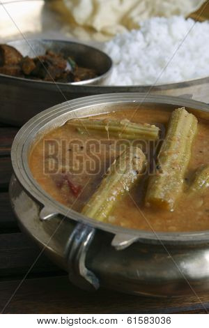 Drumstick Sambar - A lentil soup from Tamilnadu