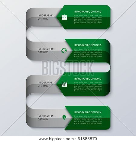 Modern business infographics options banner