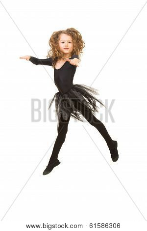 Dancing Little Girl In The Air