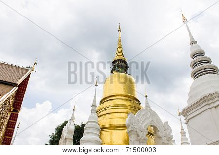 Pagoda At Wat Suan Dok In Chiang Mai, Thailand