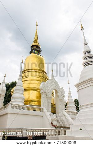 Pagoda At Wat Suan Dok In Chiang Mai, Thailand