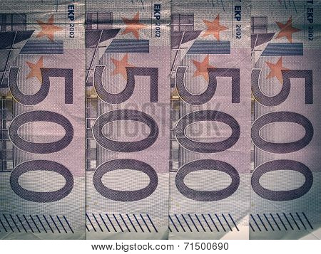 Retro Look Euro Note