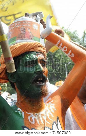 BJP rally in front of BHU university.