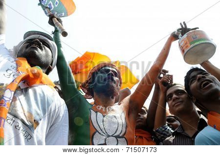 BJP rally in front of BHU university.