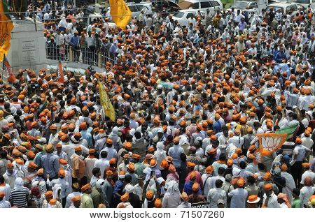 BJP rally in front of BHU university.