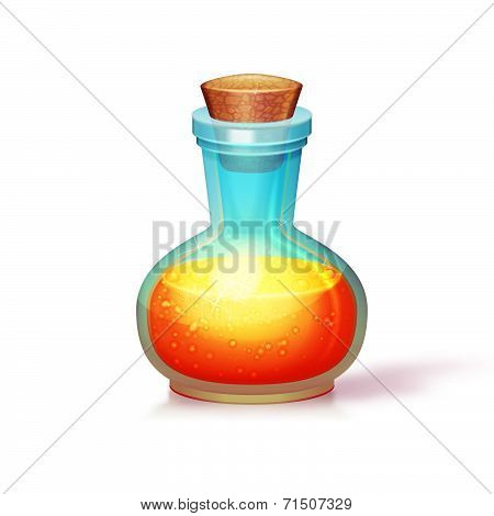 Vector illustration of glass flask