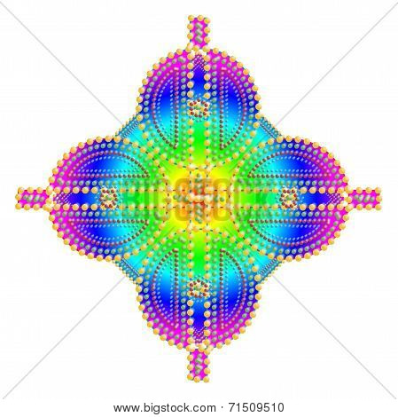 Color Abstract Composition With A Yellow  Balls And On A White Background