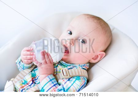 Baby Boy Drinking Milk