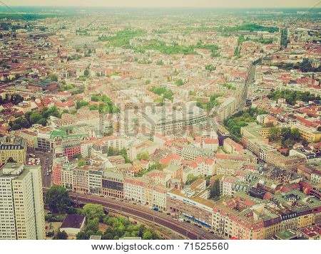 Retro Look Berlin Aerial View