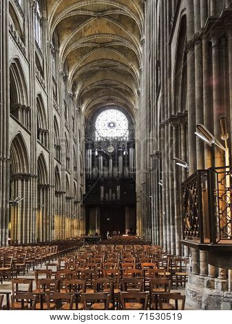 Interior Of Rouen Cathedral