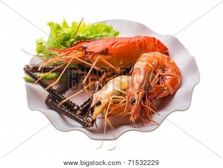 Giant Freshwater Prawn And King Prawns