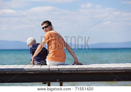 Family At The Dock