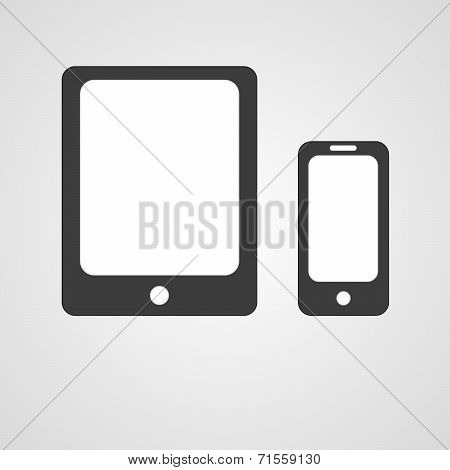 Tablet And Mobile Phone Icon