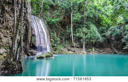 Erawan Waterfall In Kanchaburi, Thailand