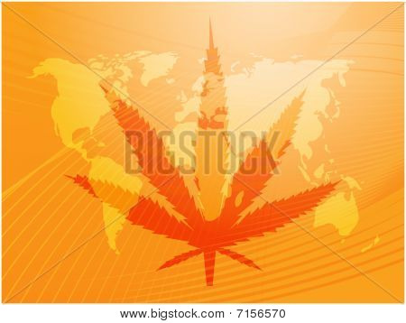 Illustration de feuille de marijuana