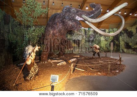 Realistic model of prehistoric animal
