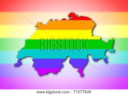Switzerland - Rainbow Flag Pattern