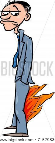 Pants On Fire Saying Cartoon