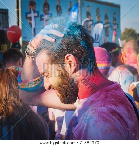 Thousands Of People Take Part In The Color Run 2014 In Milan, Italy