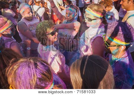 Thousands Of People Take Part In The Color Run 2014 In Milan, Italy