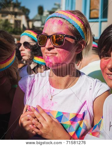Thousands Of People Take Part In The Color Run 2014 In Milan, Italy