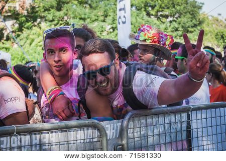 Thousands Of People Take Part In The Color Run 2014 In Milan, Italy