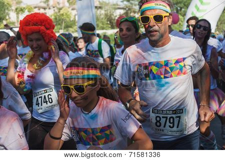 Thousands Of People Take Part In The Color Run 2014 In Milan, Italy