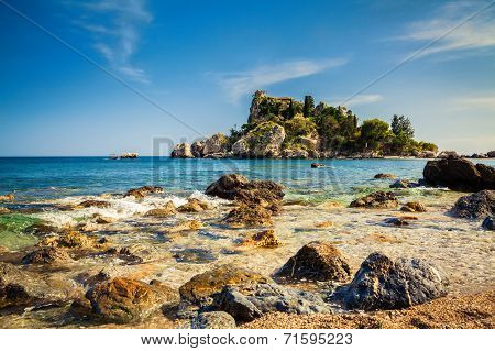Stones In The Water In Front Of The Isola Bella