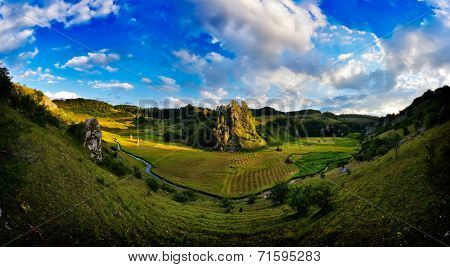 Beautiful summer landscape in the mountains, Romania