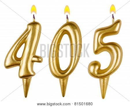 Candles Number Four Hundred Five