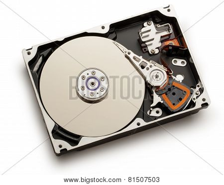 Close Up Of Hardisk's Internal Mechanism