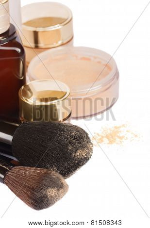 Basic make-up products.