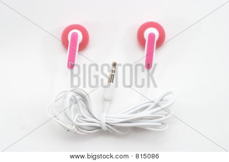 Rosa Earbuds Closeup, Makro