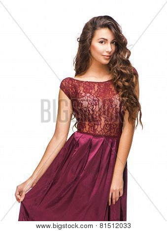Beautiful woman in evening dress