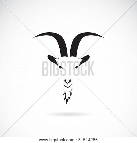 Vector Image Of Goat Head On White Background