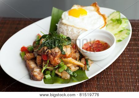 Thai Crispy Pork with Fried Egg
