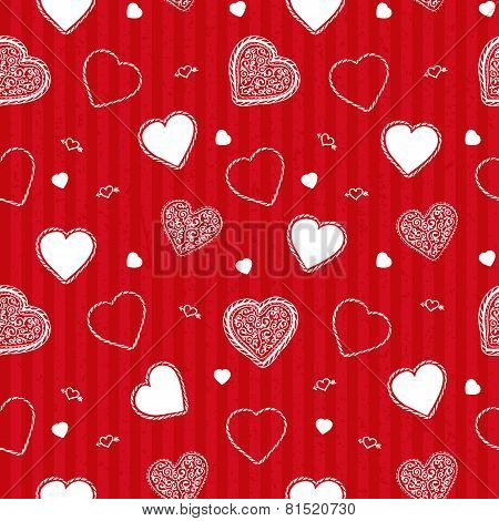 Valentine Stripes Pattern