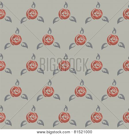 Rose Simple Pattern Retro