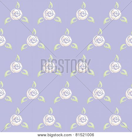Rose seamless pattern romantic in lilac