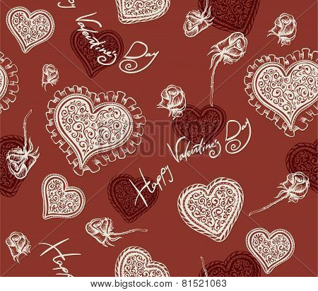 Hearts Seamless Pattern