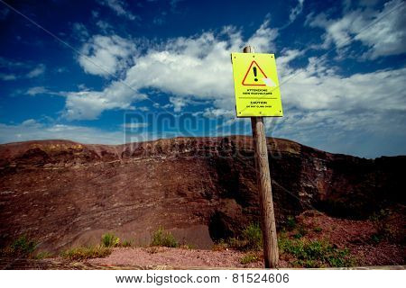 Crater of Vesuvius volcano