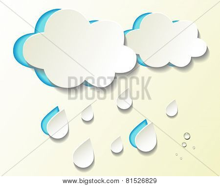 Paper cutout weather icons 