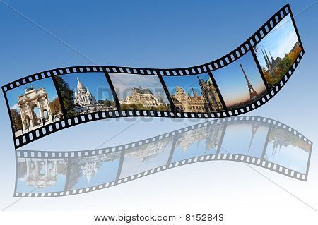 filmové pásky s cestovní Evropa fotografie. Všechny Fotografie pořízená