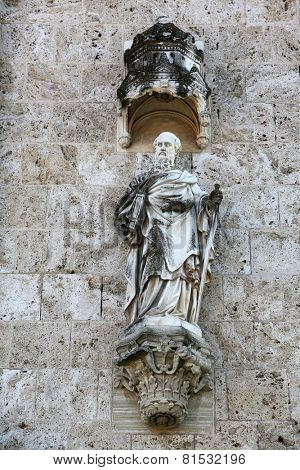 MARIJA BISTRICA, CROATIA - OCTOBER 26: Saint Paul, basilica Assumption of the Virgin Mary in Marija Bistrica, Croatia, on October 26, 2013