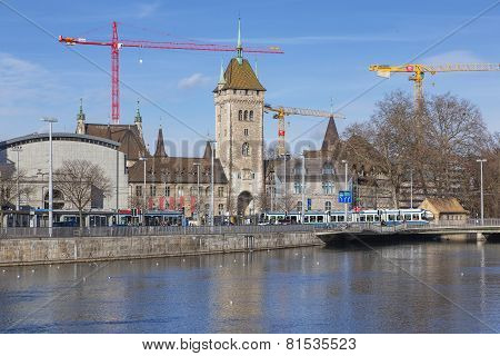 Zurich Cityscape With The Swiss National Museum
