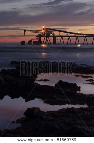 Mining - Blue Metal Gravel Loader At Dawn Bass Point